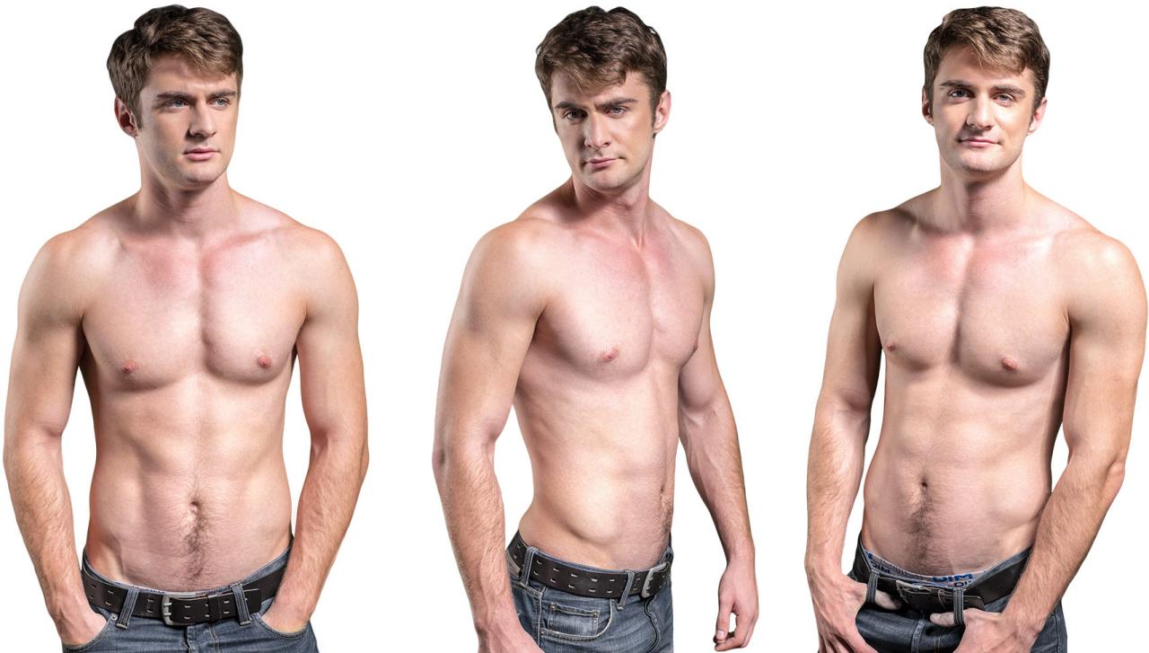 Male physique examples